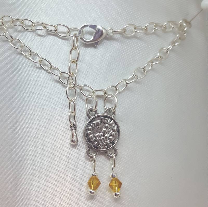 Skorpion Birthstone Sternzeichen Armband, Silber von WEEDsByRose