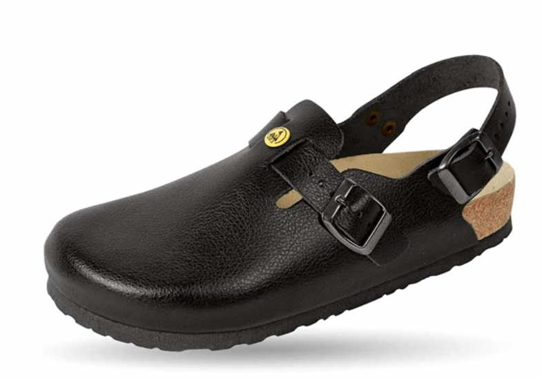 male Pantoletten schwarz ESD-antistatik-Clog f&u 35 von WEEGER