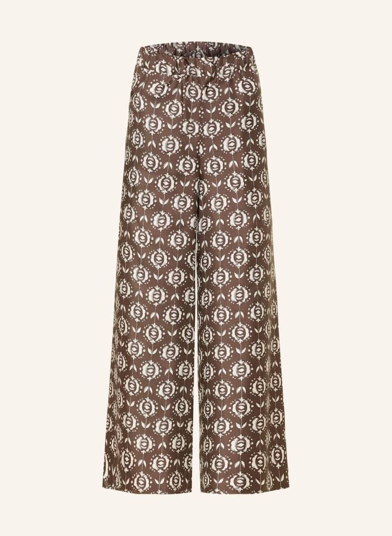 Weekend Max Mara Marlenehose Tortona Aus Seide braun von WEEKEND Max Mara