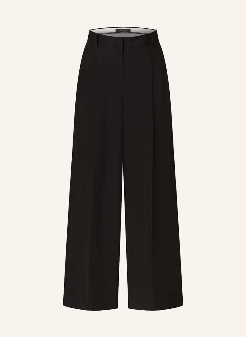 Weekend Max Mara Marlenehose Veliero Mit Leinen schwarz von WEEKEND Max Mara