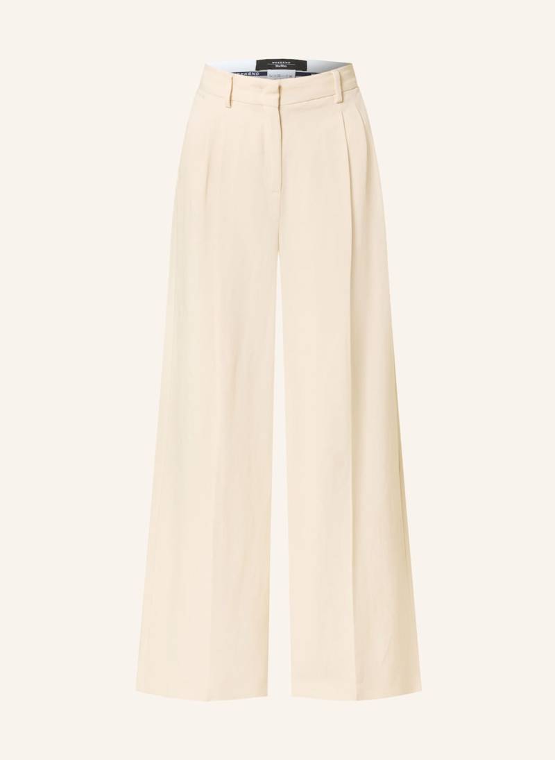 Weekend Max Mara Marlenehose Veliero Mit Leinen weiss von WEEKEND Max Mara