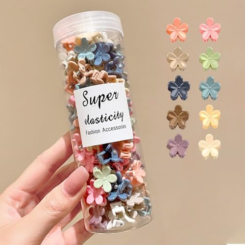 Mini-Blumen-Haarspangen, bunte Haarspangen für Mädchen, kleine Blumen, Haarspangen, Mini-Haarschmuck für Party, Dekoration, Hochzeitsfotografie, 100 Stück Mini-Blumen-Haarspangen, bunte Haarspangen für Mädchen, kleine Blumen, Haarspangen, Mini-Haarschmuck für Party, Dekoration, Hochzeitsfotografie, 100 Stück von WEELOO