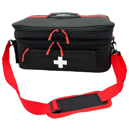 WEEOATAR Medizin-Aufbewahrungstasche, Schultertasche für Medikamente, Medikamente, groß, verstellbar, einfach zu bedienen, mit Reißverschluss-Tragetasche, Notfall-Set für Krankenhaus, Hausbesuch WEEOATAR Medizin-Aufbewahrungstasche, Schultertasche für Medikamente, Medikamente, groß, verstellbar, einfach zu bedienen, mit Reißverschluss-Tragetasche, Notfall-Set für Krankenhaus, Hausbesuch von WEEOATAR