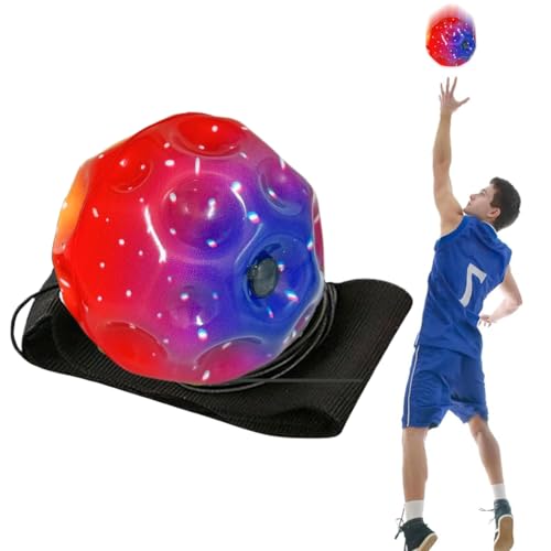Gradient Moon Ball – am Höchsten Springender Gummiball – Ballkrater Erzeugen beim Aufprall EIN knallendes Geräusch – Leicht Greifbar – mit Handschlaufe – für Kinder von WEGLOK