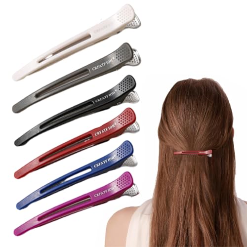 Haarklammern Friseur,6 Stück,Rutschfeste Haarspangen mit Silikonband,Haarklammer Damen,Haarclips zum Stylen und Schneiden, Professionelle Salon-Haarnadeln für Dickes & Dünnes Haar Haarklammern Friseur,6 Stück,Rutschfeste Haarspangen mit Silikonband,Haarklammer Damen,Haarclips zum Stylen und Schneiden, Professionelle Salon-Haarnadeln für Dickes & Dünnes Haar von WEGLOK