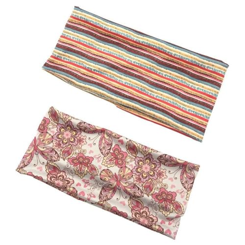 2 breite Stirnbänder, 11 cm, einfarbig, dehnbar, breit, weich, für Damen, Boho, Yoga, Sport, Haarschmuck für Damen 2 breite Stirnbänder, 11 cm, einfarbig, dehnbar, breit, weich, für Damen, Boho, Yoga, Sport, Haarschmuck für Damen von WEIBAIERGAOMAI
