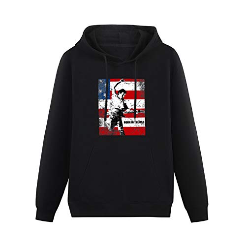 WEIDU Hoodies Teen Springsteen Born In The Usa Cotton Long Sleeve Sweatshirts Black L von WEIDU