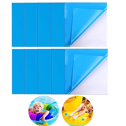 WEIESCIE 10 Stück PVC Pool Reparaturset,Selbstklebende Reparaturflicken Pool für Schwimmbecken, Selbstklebend Unterwasser Reparatur Pool Flicken für Wasserbett Schwimmbäder Aufblasbares Boot7*7CM von WEIESCIE