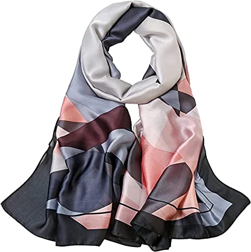 WEIGEER Silk Scarf Women Shawl Blue Scarf Stain Neckerchief Head Wraps Thin Scarf Ladies Beach Shawl Vintage Painting Bridal Belt Chiffon Scarf Muslim Colourful Cloth Christmas Scarf von WEIGEER