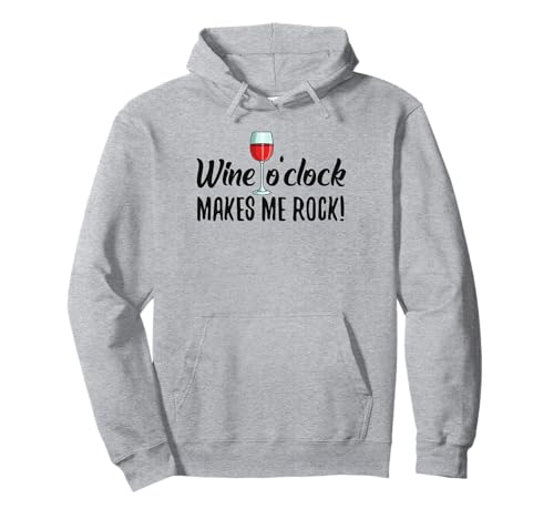 Wine o'clock, Geschenk Damen, mit Lustigen Spruch, Aufdruck Pullover Hoodie Wine o'clock, Geschenk Damen, mit Lustigen Spruch, Aufdruck Pullover Hoodie von WEIN REIN SCHÜTT