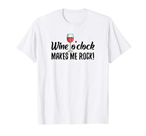 Wine o'clock, Geschenk Damen, mit Lustigen Spruch, Aufdruck T-Shirt Wine o'clock, Geschenk Damen, mit Lustigen Spruch, Aufdruck T-Shirt von WEIN REIN SCHÜTT