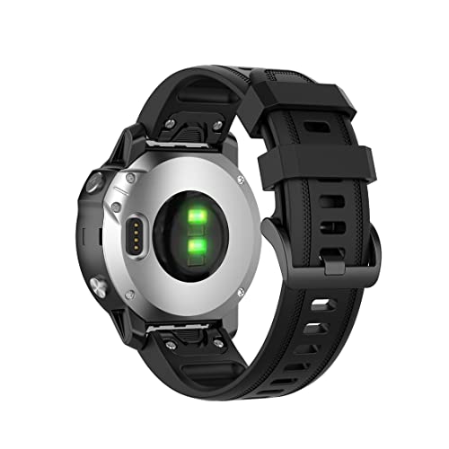 Waekethy 20mm Quick Fit Armband Kompatibel mit Garmin Fenix 6s/Fenix 6s Pro, Fenix 7s, Fenix 5s/Fenix 5s Plus, Descent Mk2s, Instinct 2s Silikon Estrazarmband für Frauen Männer von Waekethy