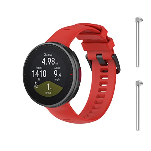 WEINISITE Armband für Polar Vantage V2, Frauen Männer Sport Armbänder Uhrenarmbänder Silikon Ersatzarmband Kompatibel mit Polar Vantage V2 Watch (Rot) von WEINISITE