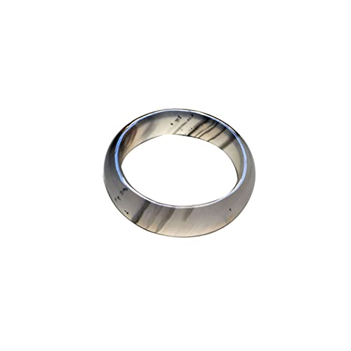 WEISSBIGR Natürlicher weißer Achat-Ring für Männer und Frauen mit Textur, handgefertigte Jadeit-Jade-Ringe, Jade-Schmuck, Naturstein (Ringgröße: 7) (9) von WEISSBIGR