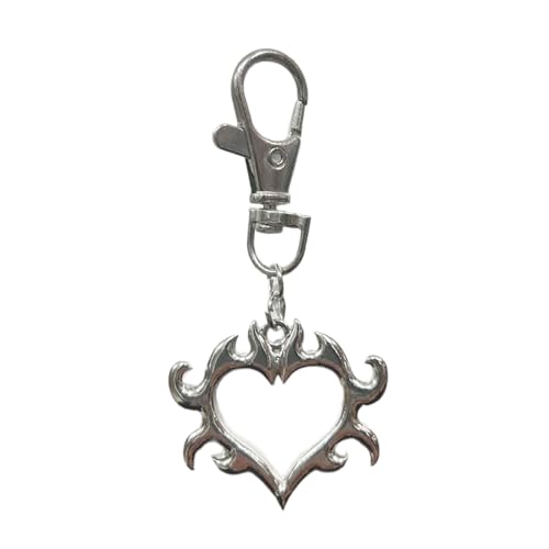 WEISUYUUS Rock-Flame-Herz-Anhänger, Accessoire, Edelstahl-Halskette/Ohrringe/Schlüsselanhänger, stilvoller Unisex-Schmuck für Damen und Herren WEISUYUUS Rock-Flame-Herz-Anhänger, Accessoire, Edelstahl-Halskette/Ohrringe/Schlüsselanhänger, stilvoller Unisex-Schmuck für Damen und Herren von WEISUYUUS