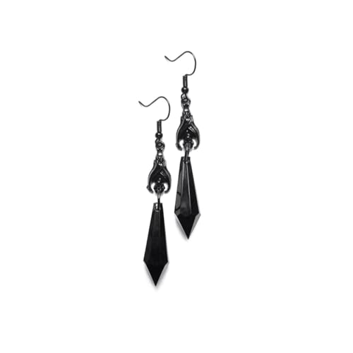Halloween Ohrringe, Halloween Fledermaus Ohrringe, Gothic Ohrringes, Punk-Rock-Stil Fledermaus Tier HalloweenKostüm Ohrringes Frauen Schmuck(Schwarz) von WEITAPYT