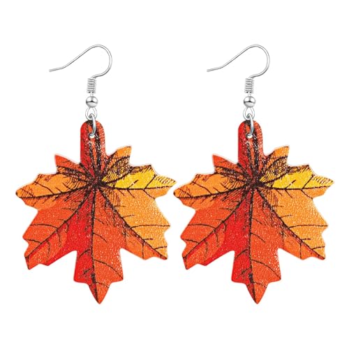 Herbst-Erntedank-Ohrringe für Frauen, Statement-Ohrringe mit Ahornblatt und Kürbis, baumelnde Ohrringes, lustige Tropfenohrringe aus Acryl und Holz, trendiger Landhausstil Herbst-Erntedank-Ohrringe für Frauen, Statement-Ohrringe mit Ahornblatt und Kürbis, baumelnde Ohrringes, lustige Tropfenohrringe aus Acryl und Holz, trendiger Landhausstil von WEITAPYT