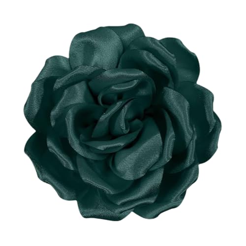 Rosen Blume Haarspange, Rose Brosche Stoff, Rosen Haarnadel, Blumenbroschen, Haarclip Rose, Brosche Haarnadel Zwei in Einem, Geeignet für Mädchen und Damen zu Partys und Hochzeiten(Grün) von WEITAPYT