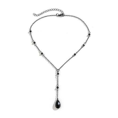 WEITAPYT Vintage Gothic Bluttropfen-Fransen-Halskette mit Kette, Bluttropfen-Halskette, Vintage Gothic Kette, Punk-Stil Tropfen Y Choker Halloween Halsketten Damen Schmuck(C) von WEITAPYT