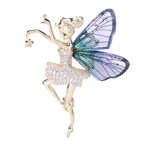WEITING Brosche Fee Brosche | Vintage Schmetterling Brosche für Frauen Mädchen - Mode Butterfly Angel Office Brosche Pin Neujahr Schmuck Geschenke von WEITING