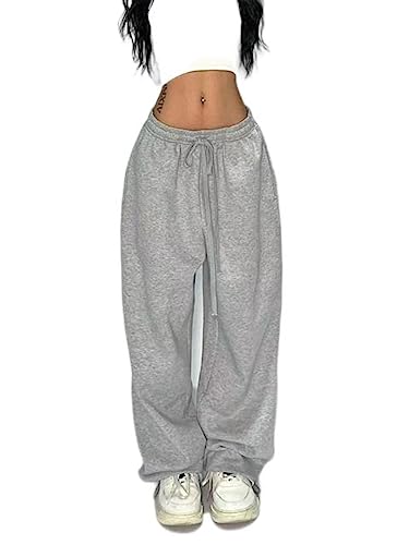 WEITING Casual Grau Jogginghose Frauen Breite Bein Schwarz Jogger Klassische Streetwear Weibliche Übergroßen Sport Hosen Alle-Spiel von WEITING