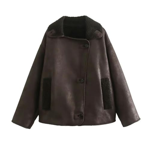 WEITING Wendejacke für Damen im Retro-Look mit Shearling-Revers, Bildfarbe: S von WEITING