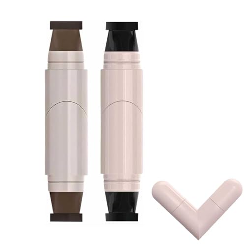 Eyeliner-Stempel, Doppelspitzenflügel-Eyeliner-Stempel, schnelle trockene Eyeline-R-Stempel Flüssigkeit-faltbares Design, wasserdicht (2PCS) von WEIWOGU