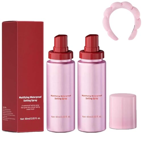 Powder Melt Glass Setting Spray, Ultra-Smooth Ultra-Smooth Finish- Size Setting Spray, Hydrating Makeup Setting Sprays, Glass Skin Finish for Radiant, Makeup Wear Up To 12 Hours (2PCS) von WEIWOGU