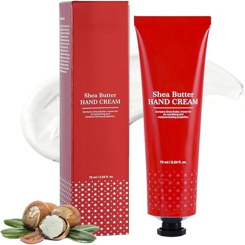 Sheabutter Handcreme für trockene rissige Hände, Honig- und Mandelextrakte, Anti-Handfalten, schnell absorbierende nicht fettige Handfeuchtigkeitscreme, tiefe Feuchtigkeitsdauer (1PC) von WEIWOGU