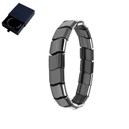 Sweevly Hämatit-Armband, Hemys Hämatit-Armband für Herren, Stretch-Armbänder mit Natursteinperlen – Stilvolles, stapelbares Design. Stärken Sie Ihre innere Stärke für Selbstvertrauen und Tatkraft (1) von WEIWOGU