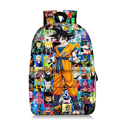 WEIXIER-bag Rucksack|Backpack|DaypackAnime Dragon Ball Polyester Druck Farbe Teenager Jungen und Mädchen Schulranzen Rucksack für Schule,Uni,Outdoor,Sport,Camping,Wanderausflug,Reise,Pinic usw. von WEIXIER-bag