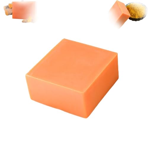 WEJDYKG Turmeric Brightening Soap, Melaglo Brightening Soap, Turmeric Brightening Soap for Black Women, Deep Cleansing Turmeric Soap, Keep Skin Moist, Smooth (1Pcs) von WEJDYKG