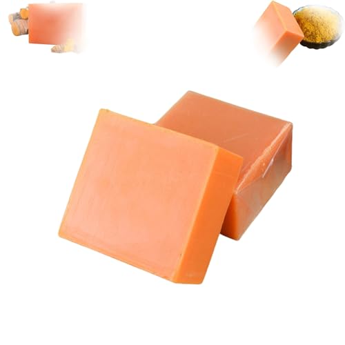 Turmeric Brightening Soap, Melaglo Brightening Soap, Turmeric Brightening Soap for Black Women, Deep Cleansing Turmeric Soap, Keep Skin Moist, Smooth (2Pcs) von WEJDYKG