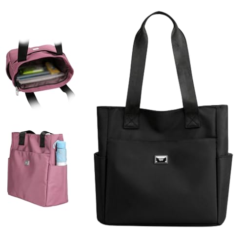 WEJDYKG Reposaltrust Bag, Lightweight Waterproof Nylon Shoulder Bag with Zipper, Crossbody Bags for Women (Black,1Pcs) von WEJDYKG
