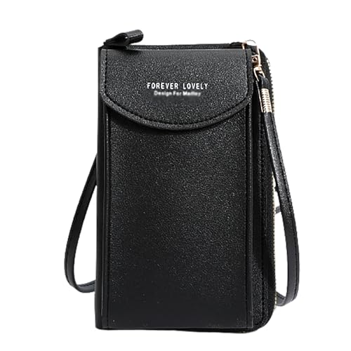 WEJDYKG The Original Clutch Wallet, Clutch Wallet Crossbody, Small Crossbody Bags For Women, Large Capacity Card Holder (Black) von WEJDYKG