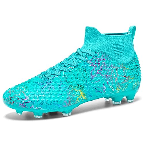 Herren Fußballschuhe High Top Spike Schuhe Jugend Atmungsaktive Fußballschuhe Outdoor Turf Kick Sportschuhe Professionelle Athletische Schuhe Verschleißfeste Trainingsschuhe Athletische Schuhe von WEJIESS