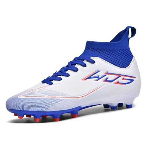 WEJIESS Fußballschuhe Herren AG Jugendliche Profi Fussballschuhe Outdoor Fußball Athletik Trainingsschuhe High Top Fussballstiefel Kunstrasen Match Spikes Atmungsaktiv Kick Sportschuhe Fußballschuh von WEJIESS