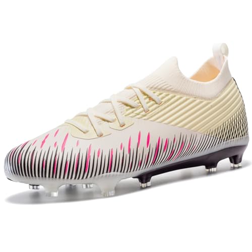 WEJIESS Fußballschuhe Herren Anti-Rutsch-Spikes Fußballschuh Professionelle Spikes Fußballspiel Schuhe Jungen Fussballschuh Schnürsenkel Training Sportschuhe von WEJIESS