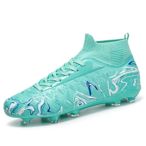WEJIESS Fußballschuhe Herren Anti-Rutsch-Spikes Fußballschuh Professionelle Spikes Fußballspiel Schuhe Jungen Fussballschuh Schnürsenkel Training Sportschuhe von WEJIESS