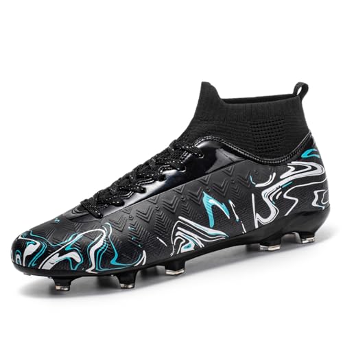 WEJIESS Fußballschuhe Herren Anti-Rutsch-Spikes Fußballschuh Professionelle Spikes Fußballspiel Schuhe Jungen Fussballschuh Schnürsenkel Training Sportschuhe von WEJIESS