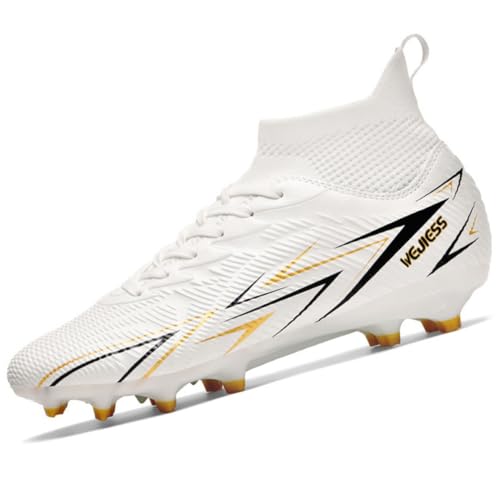 WEJIESS Fußballschuhe Herren High Top Professionelle Fussballschuhe Jugendliche Athletics Trainingsschuhe Outdoor Sport Kunstrasen Football Schuhe Fußball Stiefel von WEJIESS