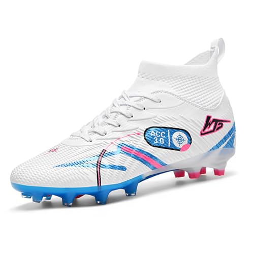 WEJIESS Fußballschuhe Herren High Top Spikes Kinder Fussballschuhe Professional Outdoor Athletic Training Fußballschuhe AG Jugendliche Fußballtraining Schuhe von WEJIESS
