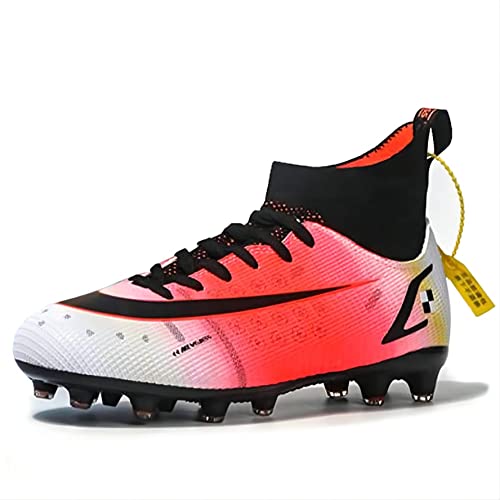 WEJIESS Fußballschuhe Herren Nieten High Top Fußballschuhe Jungen Outdoor Training Fußballschuhe Turnschuhe Unisex von WEJIESS