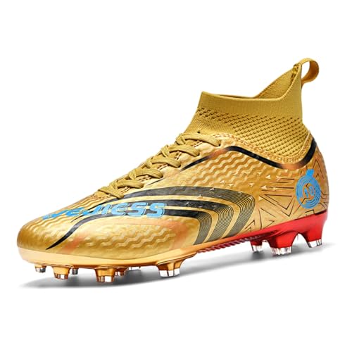 WEJIESS Fußballschuhe Herren Outdoor Fussballschuhe Professionelle sportliche Atmungsaktive Fussballstiefel für Jugendlich Kunstrasen-Spielschuhe von WEJIESS