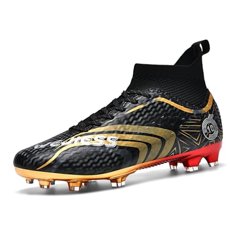 WEJIESS Fußballschuhe Herren Outdoor Fussballschuhe Professionelle sportliche Atmungsaktive Fussballstiefel für Jugendlich Kunstrasen-Spielschuhe von WEJIESS