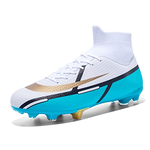 WEJIESS Fußballschuhe Herren Spike Schuhe Kinder High-Top Profi Outdoor Sport Fußballschuhe Erwachsenen Trainingsschuhe Rasen Fußballschuhe von WEJIESS