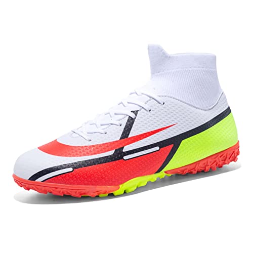 WEJIESS Fußballschuhe Herren Spike Schuhe Kinder High-Top Profi Outdoor Sport Fußballschuhe Erwachsenen Trainingsschuhe Rasen Fußballschuhe von WEJIESS