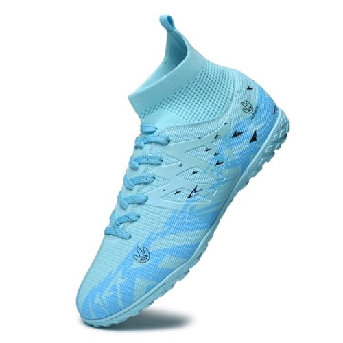 WEJIESS Fußballschuhe Herren Stollen fusballschuhe High Top Spikes Outdoor Training Jugend Atmungsaktive Sportschuhe Fotballschuhe von WEJIESS