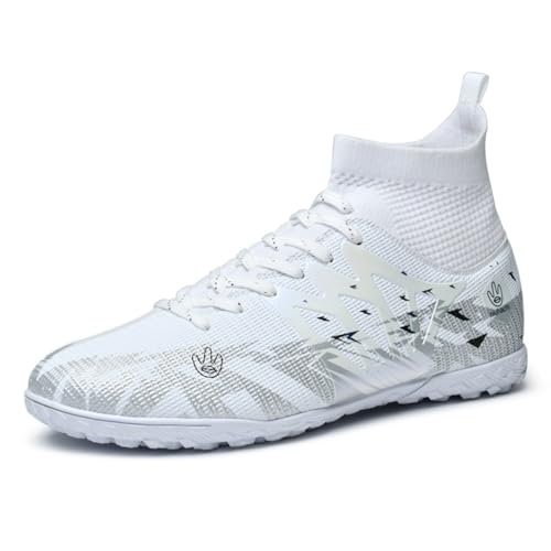 WEJIESS Fußballschuhe Herren Stollen fusballschuhe High Top Spikes Outdoor Training Jugend Atmungsaktive Sportschuhe Fotballschuhe von WEJIESS
