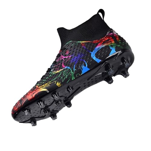 WEJIESS Fußballschuhe Kinder-Fußballschuhe Outdoor High Top Spikes Fußballschuhe Herren-Fußballschuhe Professionelle Outdoor-Fußballschuhe Spezialisierte Fußball-Athletik-Trainingsschuhe von WEJIESS